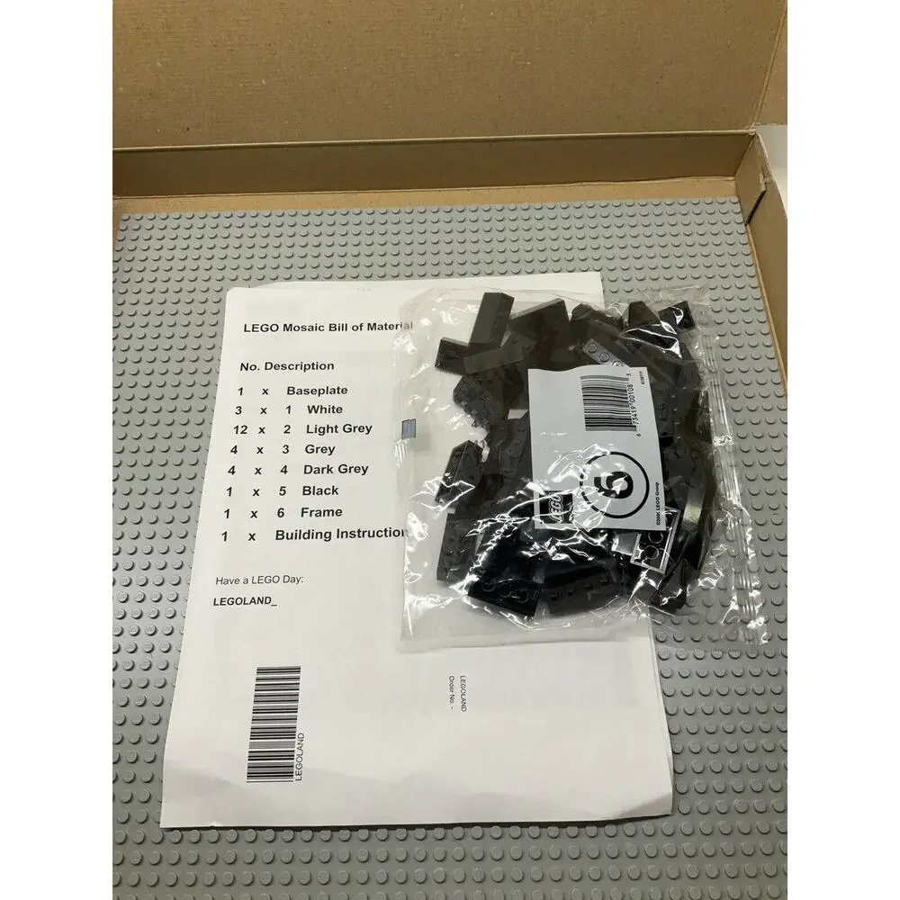 Lego set open